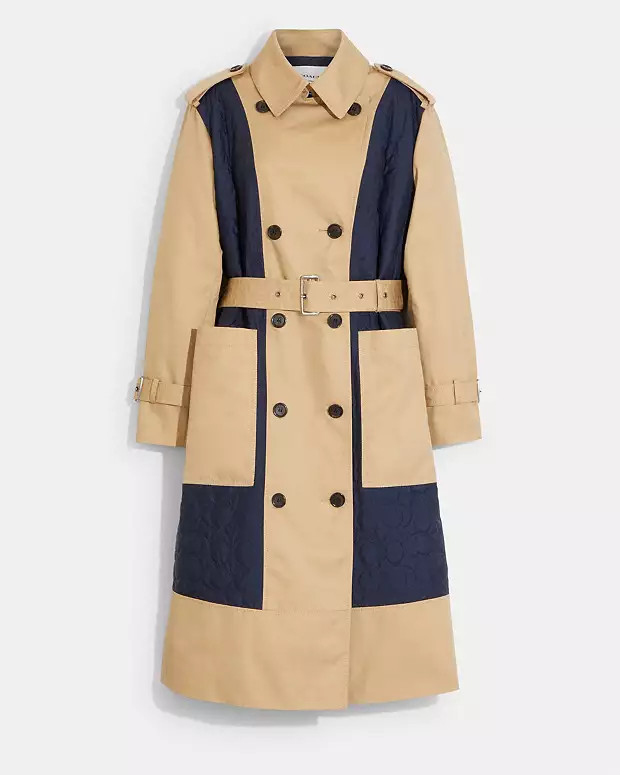 Signature Quilted Trench Coat | Coach Outlet US