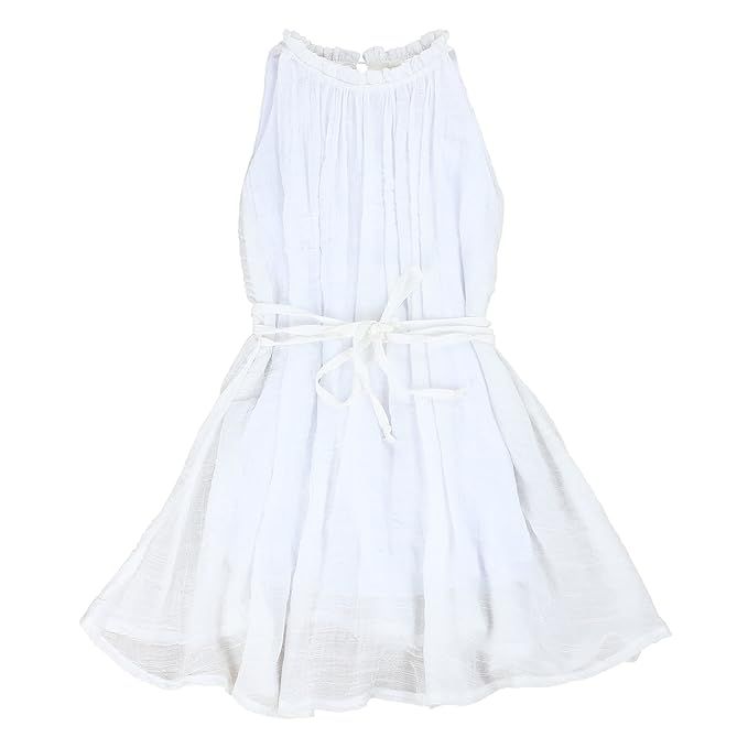 LELEFORKIDS - Toddlers and Girls (2T-7/8) Soft Cotton Ruffled Mock Neck Chic Dress | Amazon (US)