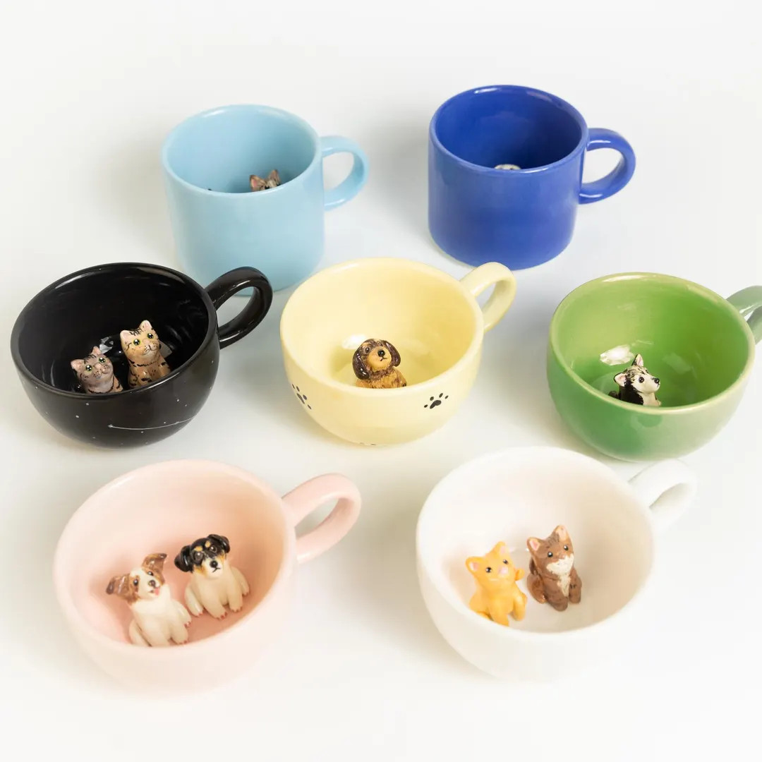 Custom Pet Ceramic Mug Personalized Handmade Dog Mug Custom Color Pet Lover Gift Special Coffee C... | Etsy (US)