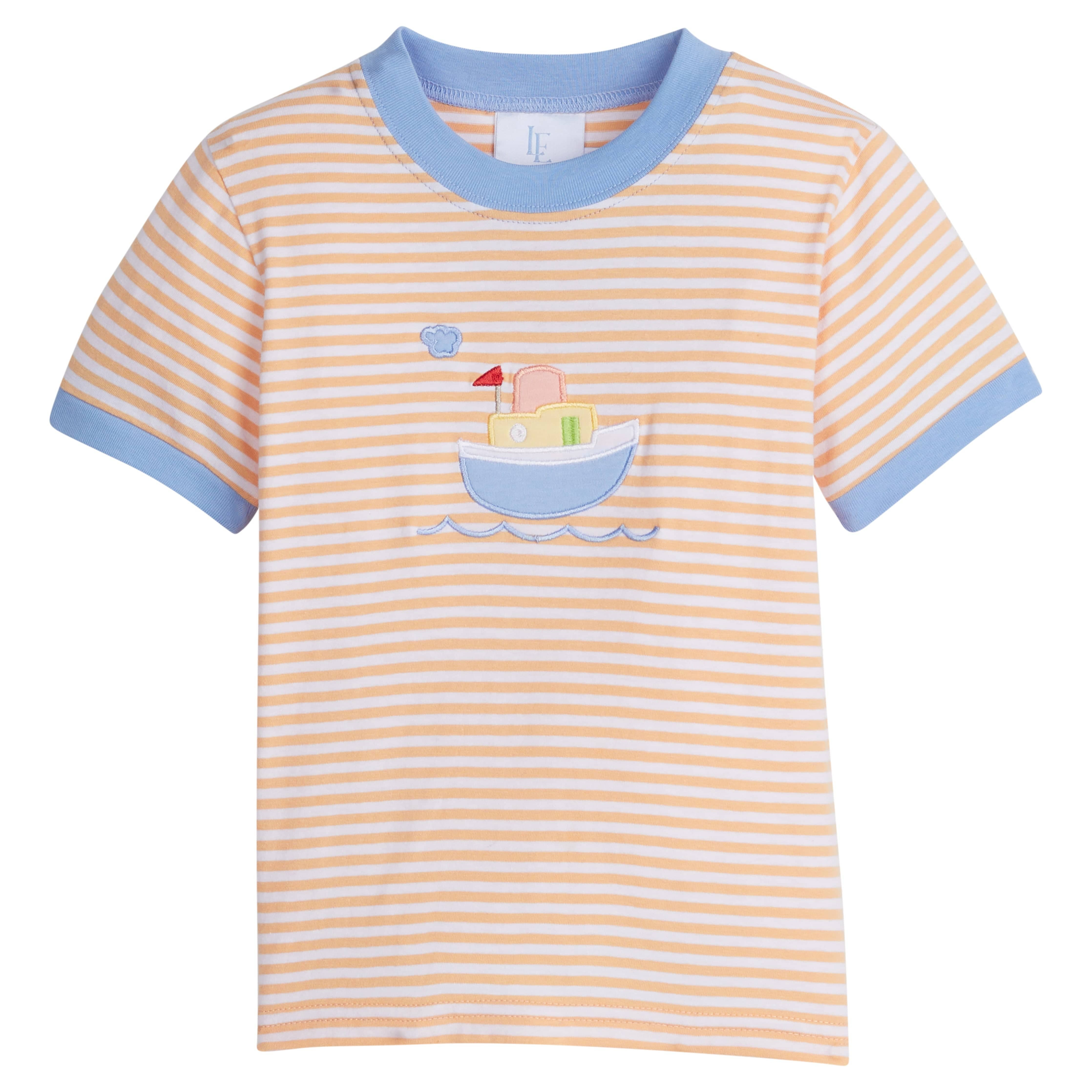 Boys Applique T-Shirt in Orange | Little English