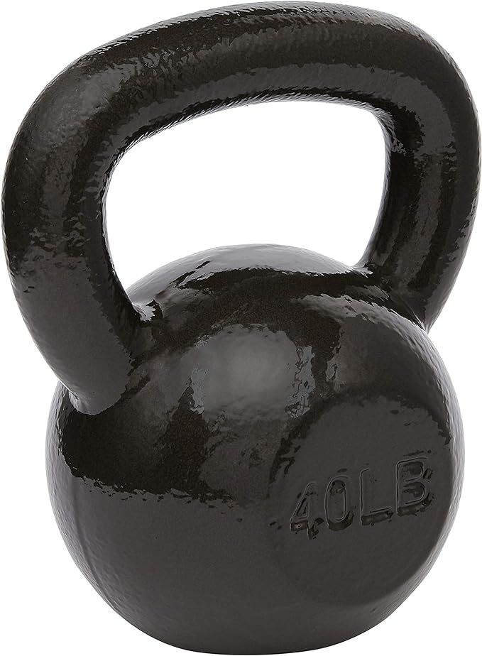 Amazon Basics Cast Iron Kettlebell - 40 Pounds, Black | Amazon (US)