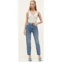 Stradivarius Slim-Fit Mom Jeans Medium Light Blue Denim 14 | Stradivarius (UK)