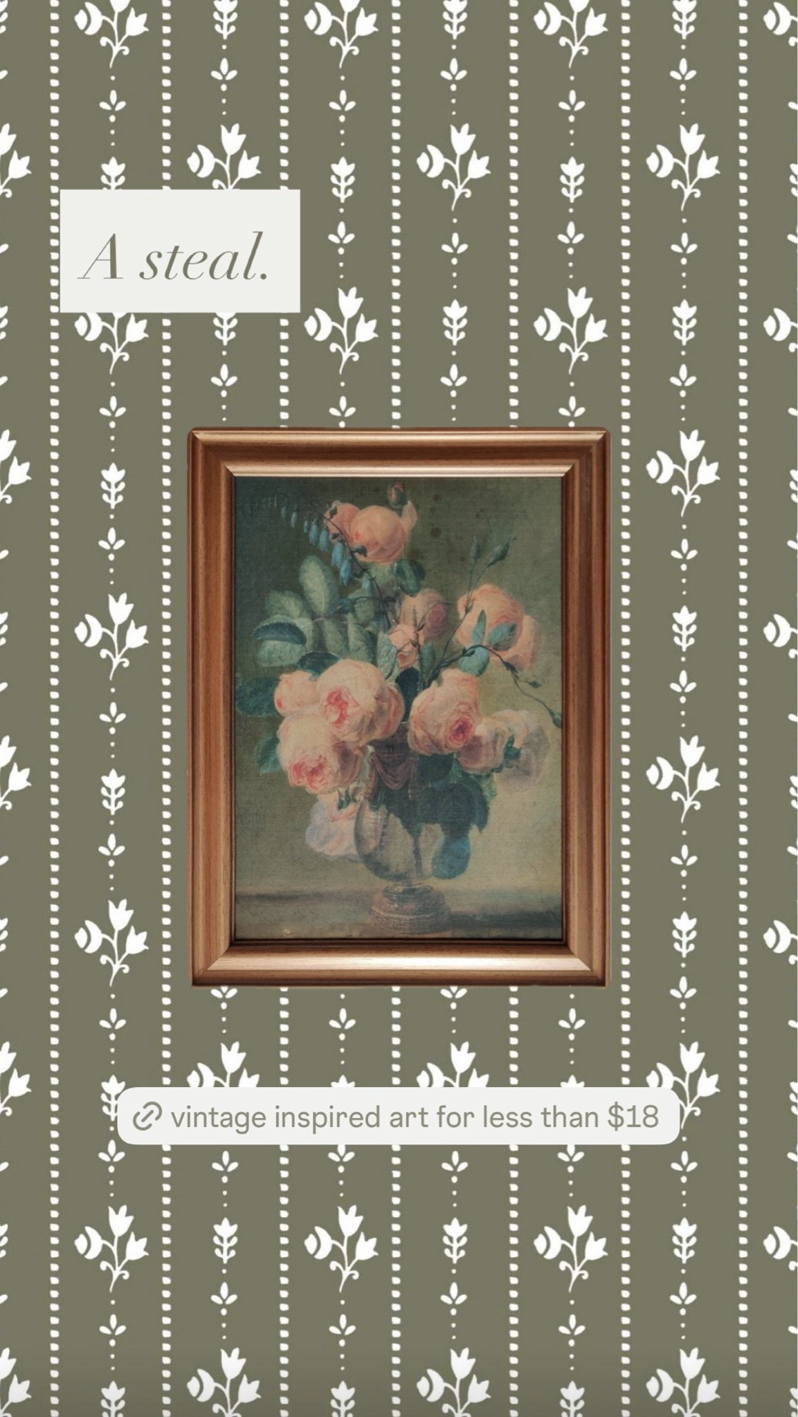 Vintage inspired floral artwork on sale for less than $18.

#LTKSaleAlert #LTKHome