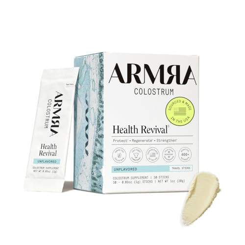 ARMRA Colostrum Powder | Unflavored | Gut Health & Bloating | Skin & Hair | Immunity | Keto, Gluten & Fat-Free | 30 Servings | Amazon (US)