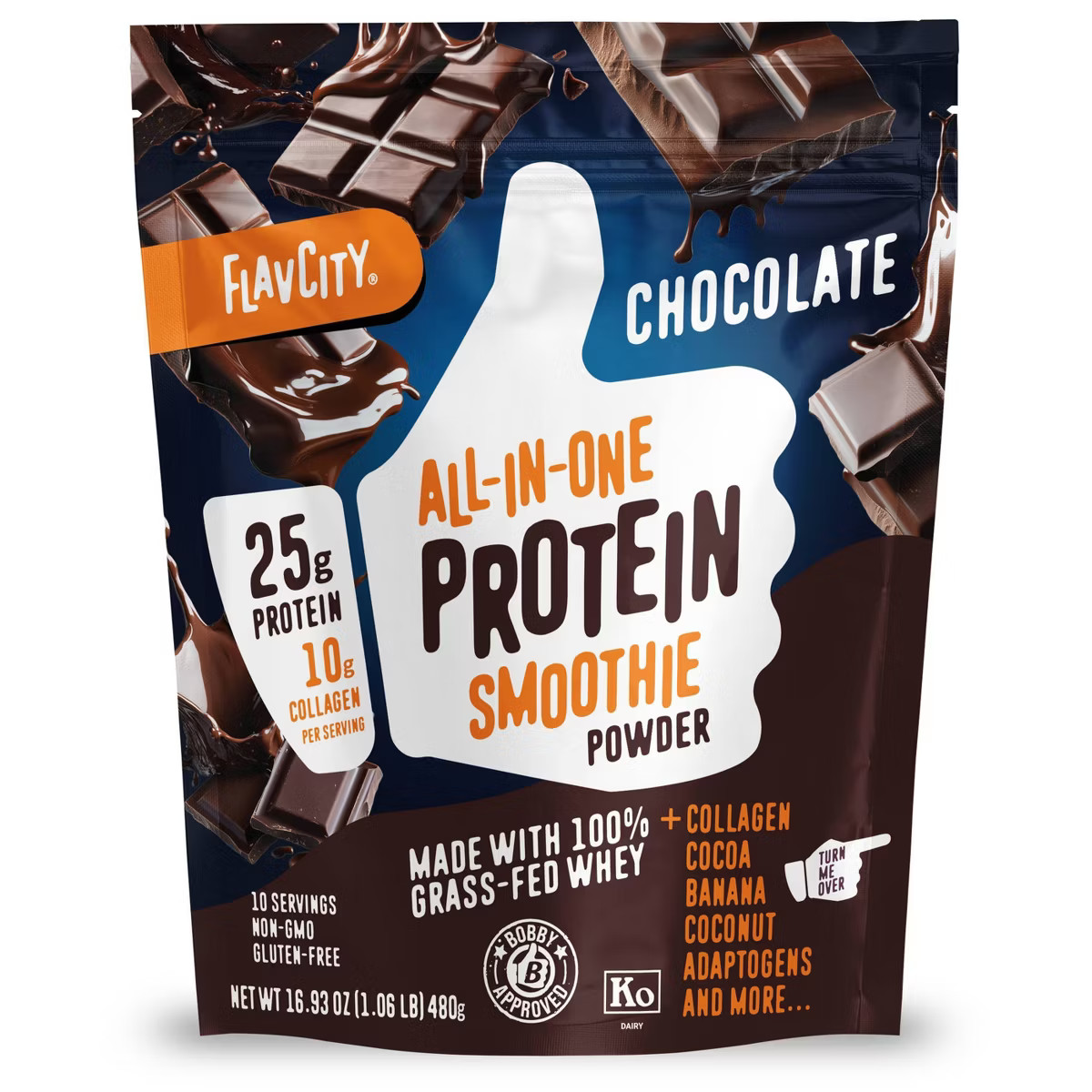FlavCity Protein Smoothie powder - 10 Servings - Chocolate - 480gms | Target