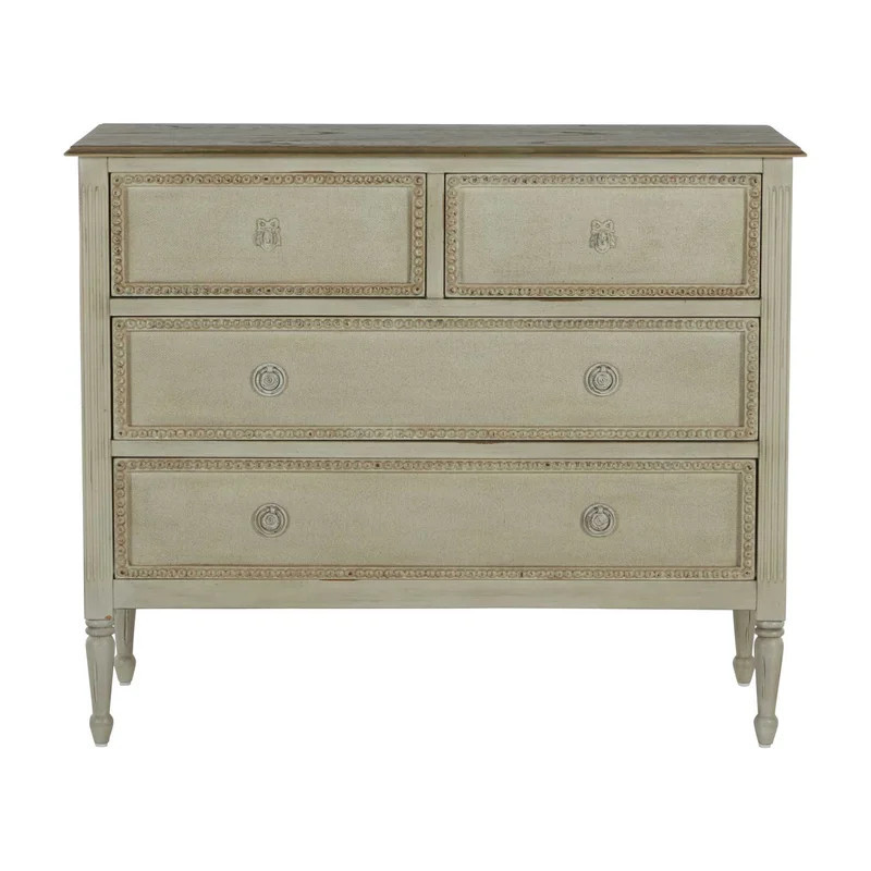 Caroline 36'' Tall Solid Wood 4 - Drawer Accent Chest | Wayfair North America
