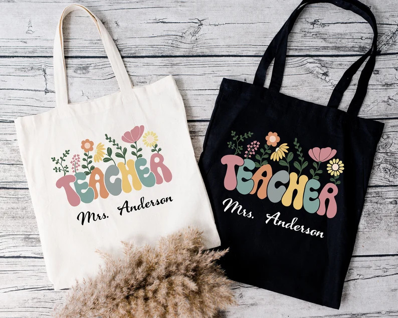 Teacher Tote Bag Teacher Bag Personalized Teacher Gift Gift - Etsy | Etsy (US)