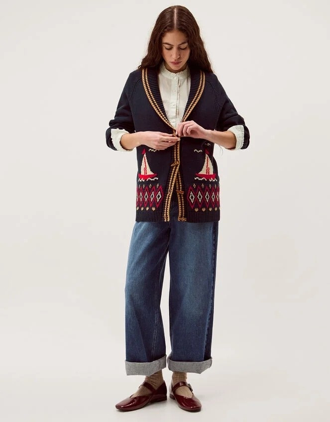 Cottage core nautical cardigan plus size friendly 

#LTKwinter #LTKmidsize #LTKuk