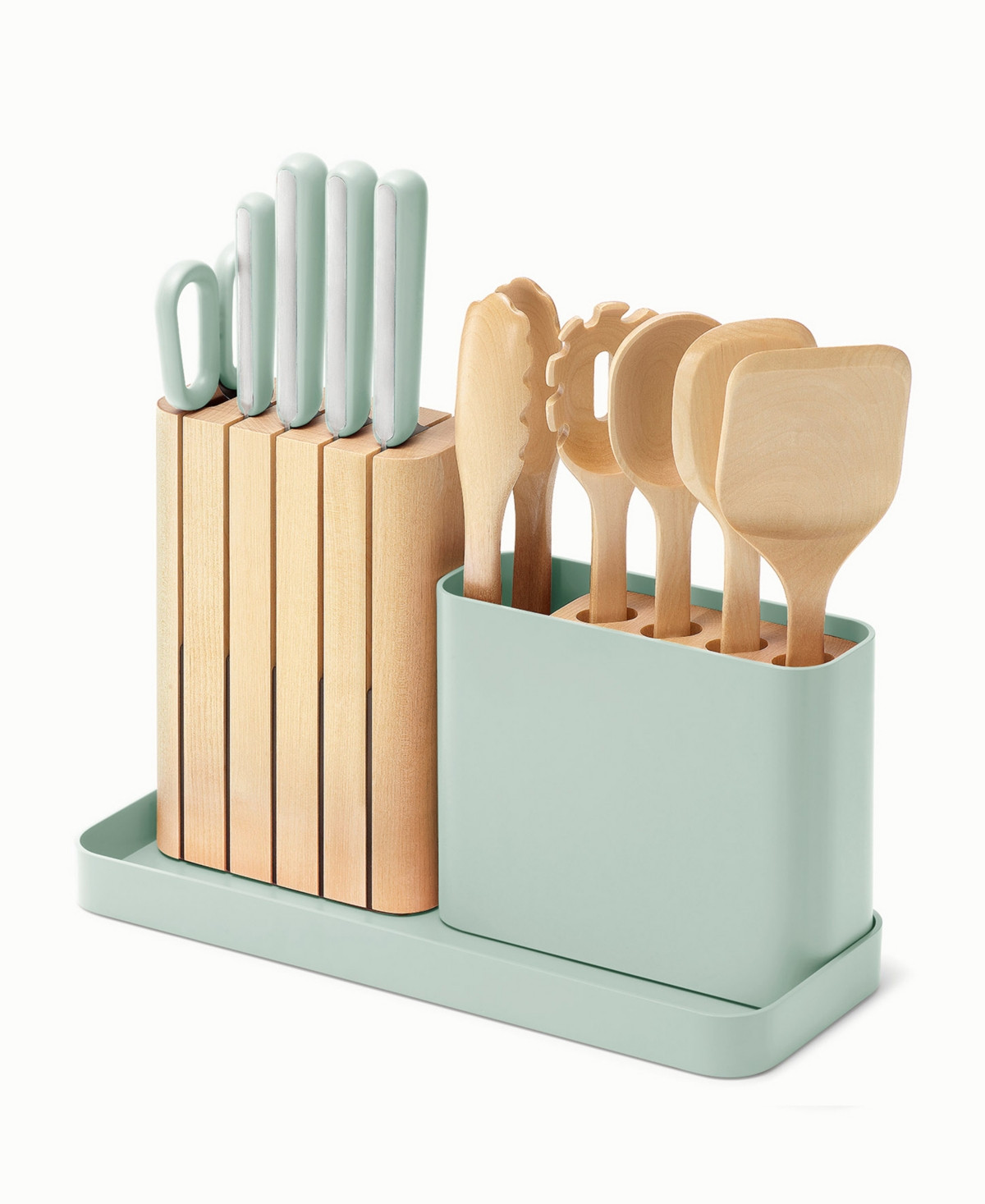 Caraway Stainless Steel 14 Piece Knife and Utensil Set - Mist | Macy's