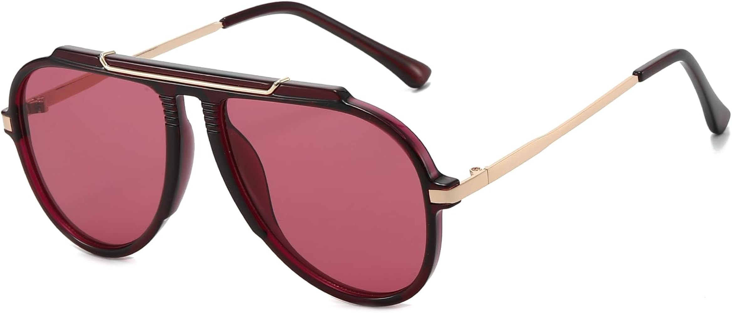 EYLRIM Oversized Retro Aviator Sunglasses for Women Men 70s Trendy Gold Metal Sun Glasses Pilot S... | Amazon (US)