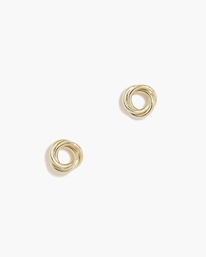 Gold basket circle studs | J.Crew Factory