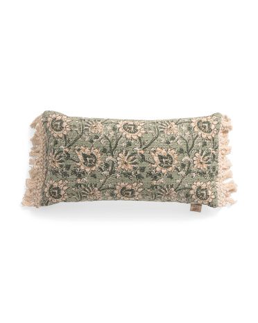 14x26 Feather Filled Floral Pillow | TJ Maxx