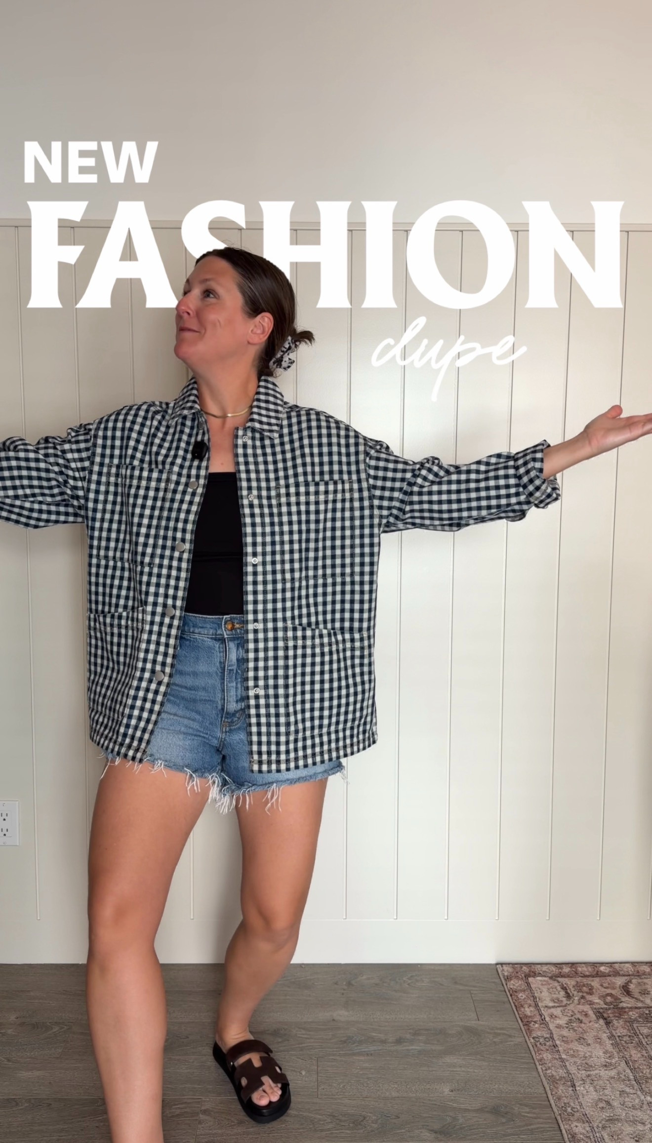This one is SO good. The Anthropologie jacket dupe from Target has that same relaxed, oversized fit and effortless, slightly structured feel that Anthropologie always does so well—without the $200+ price tag. I love the gingham print for that casual, throw-on-and-go look, and it layers perfectly over basics like a tank and denim (exactly how I’m wearing it here). It’s one of those pieces that instantly makes an outfit feel styled but still easy and comfortable. Such a good find for a high-end look for less. Linked both here.
 

 #LTKootd #LTKmomlife #LTKSaleAlert