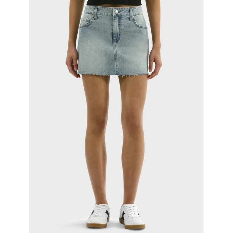 No Boundaries Denim Mini Skirt, Women's | Walmart (US)
