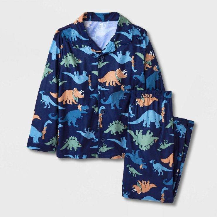 Carter's Just One You® Boys' Dino Coat Pajama Set - Navy Blue | Target