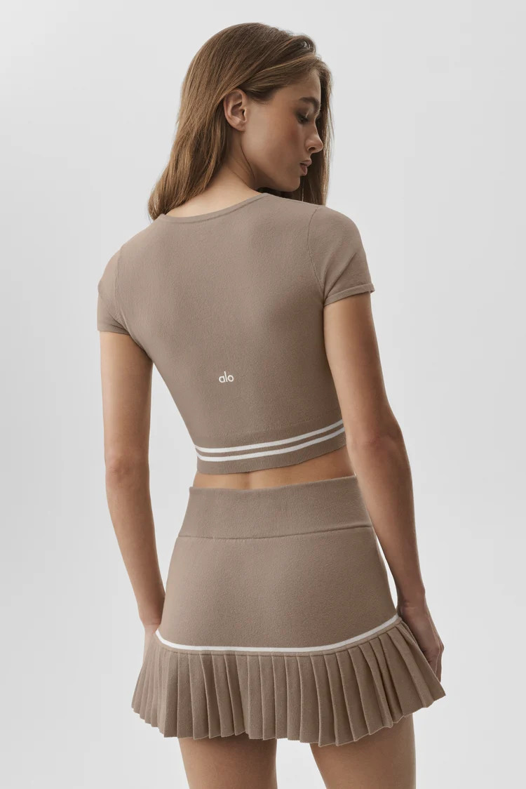 Scholar Knit My Serve Short Sleeve | Alo Yoga