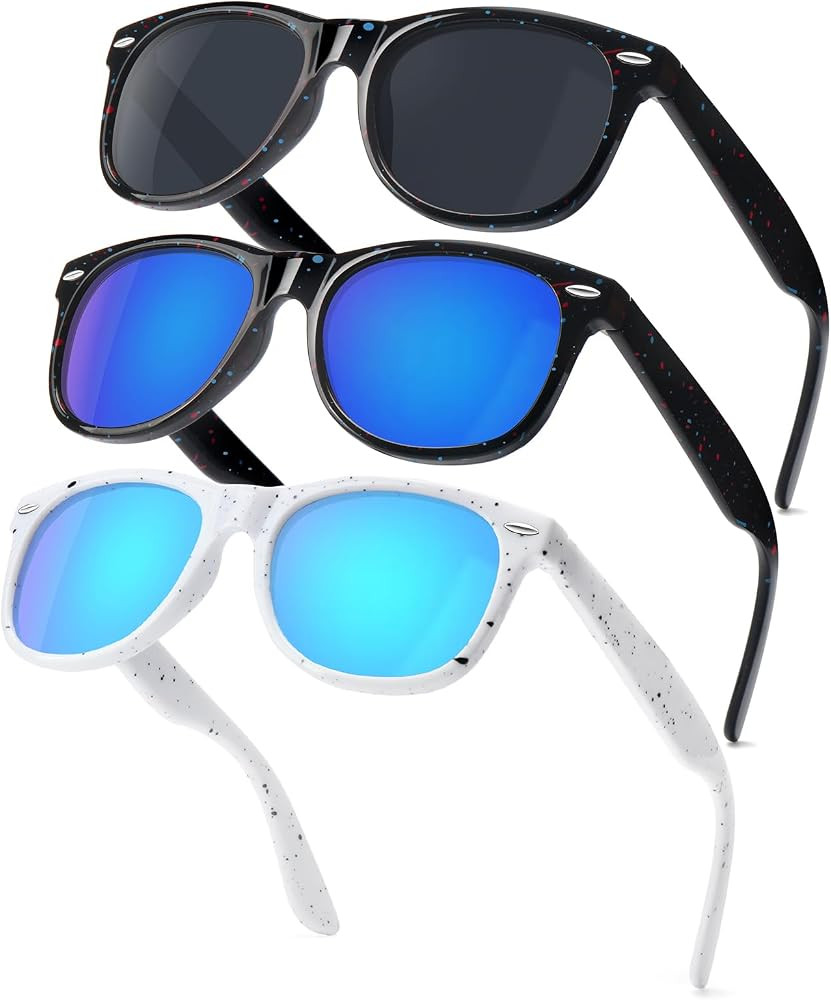 SEKKAF Kids Polarized Sunglasses for Boys Girls,Retro Toddler Sun Glasses UV Protection Shades | Amazon (US)