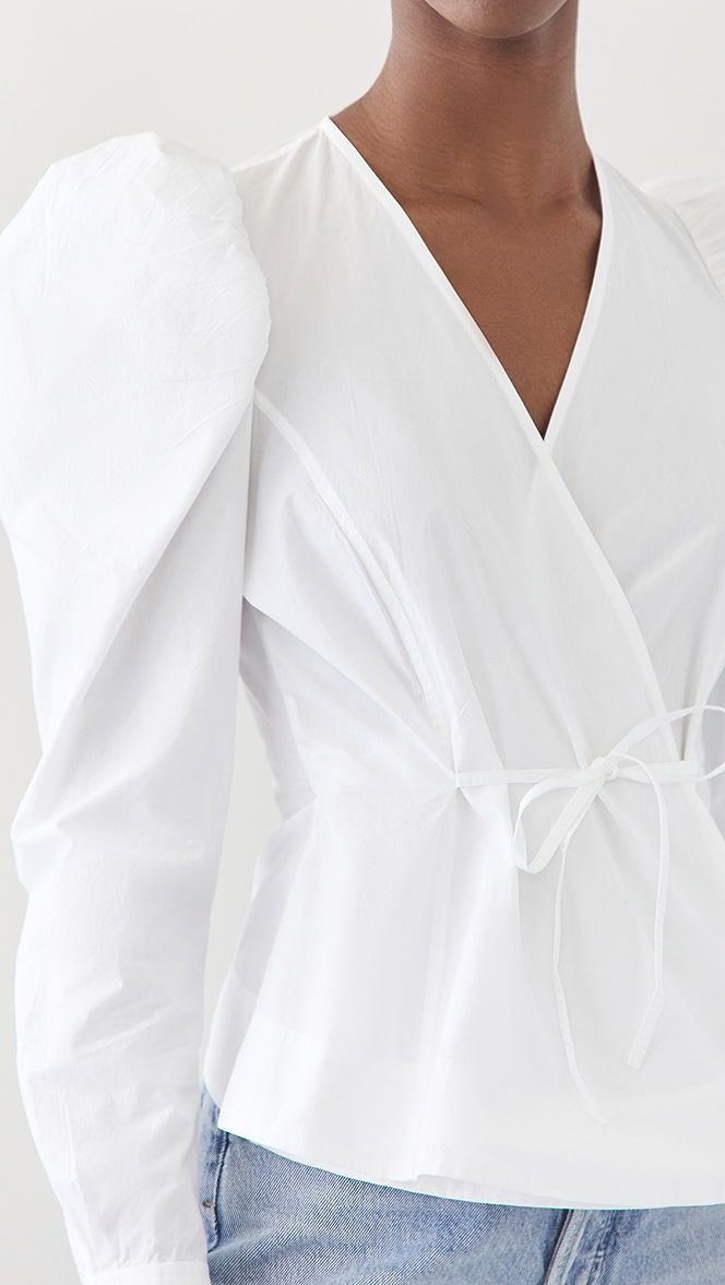 Cotton Poplin Wrap Blouse | Shopbop