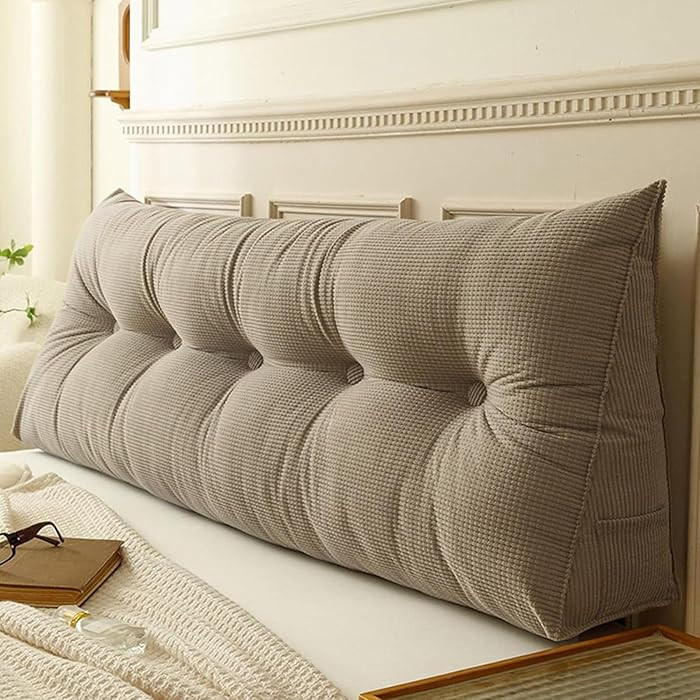 Queen Headboard Wedge Pillow Bed Rest Reading Pillow Backrest Positioning Support Bolster Cushion... | Amazon (US)