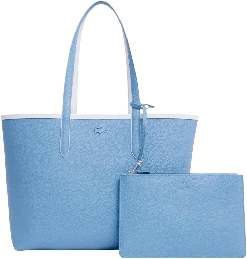 Lacoste Women's Anna Reversible Tote with Pouch, Phoenix Turquin, One Size | Amazon (US)