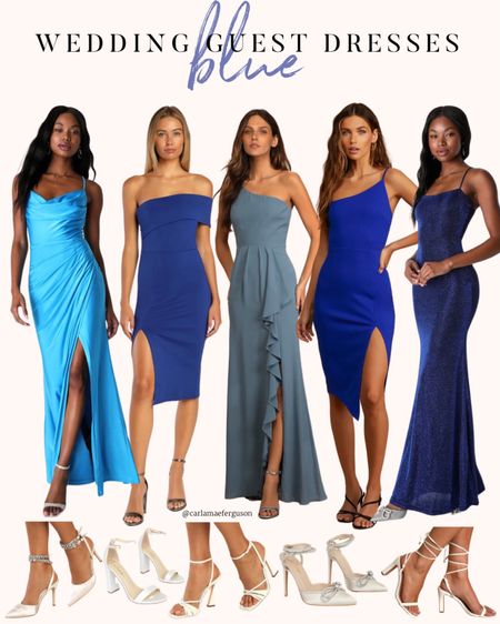 Blue wedding guest dresses, blue event dresses, blue heels, blue bridal party dresses, blue bridesmaid dresses, blue shoes



#LTKunder100 #LTKshoecrush #LTKwedding
