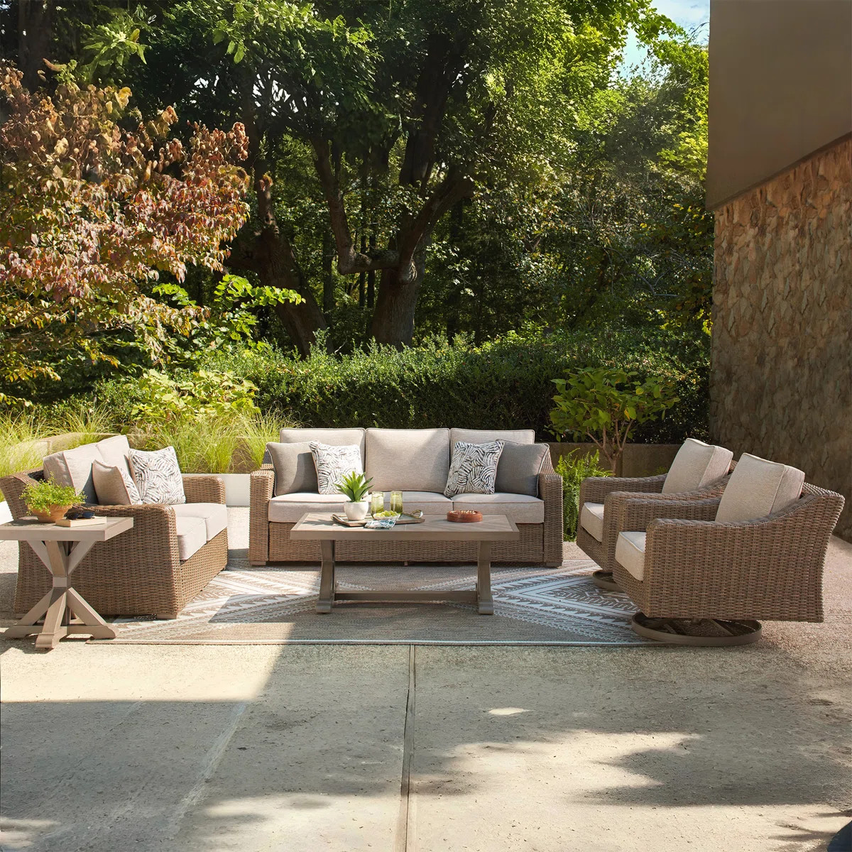 Danny Outdoor Loveseat With Cushion | Wayfair North America