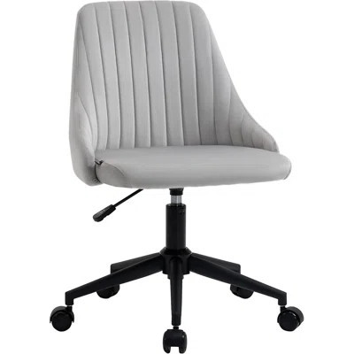 Velvet Mid-Back Office Chair, Adjustable Swivel Computer Desk Chair For Home Office | Wayfair North America