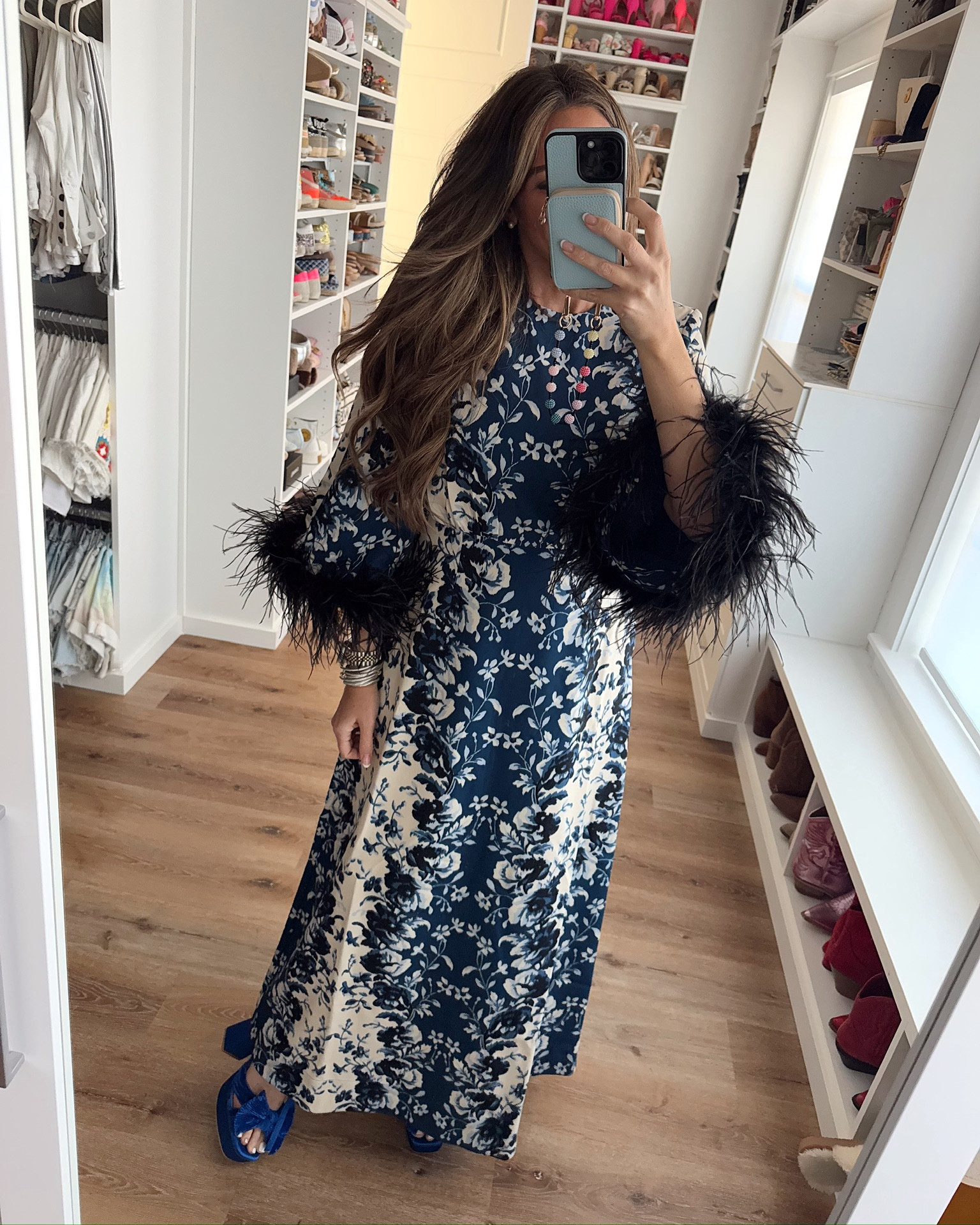 In a medium feather trim detail wedding guest maxi dress and platform chunky heels - all fits tts.

#LTKSeasonal #LTKStyleTip #LTKWedding