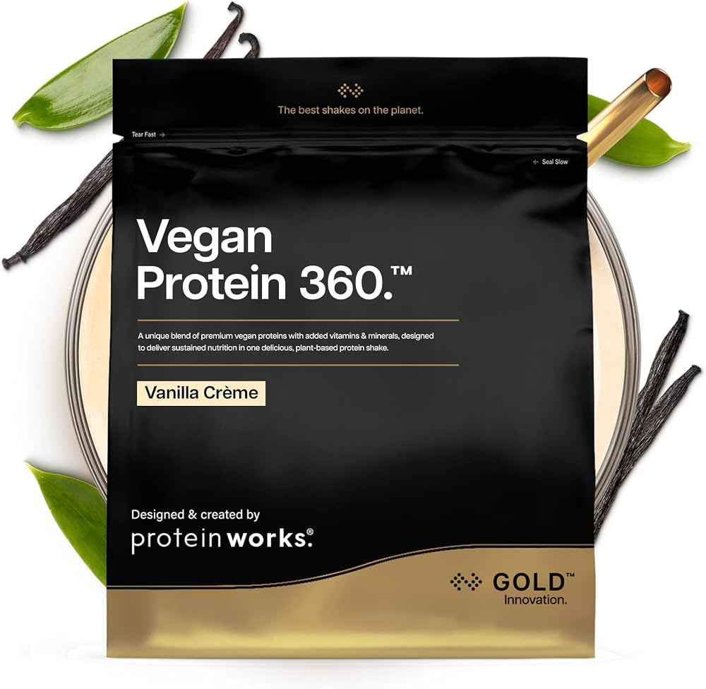 Protein Works | Vegan Protein 360 - Gold, Crema de Vainilla, 500 g | Amazon (ES)