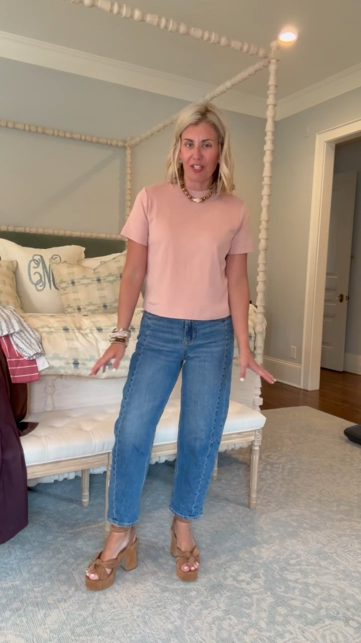 My very favorite barrel jeans are back at Old Navy!! I’m in small petite tee, 0 regular jeans and 8 heels. 

*code mixandmatch for 25% off Erin McDermott

#LTKOver40 #LTKSeasonal #LTKPetite