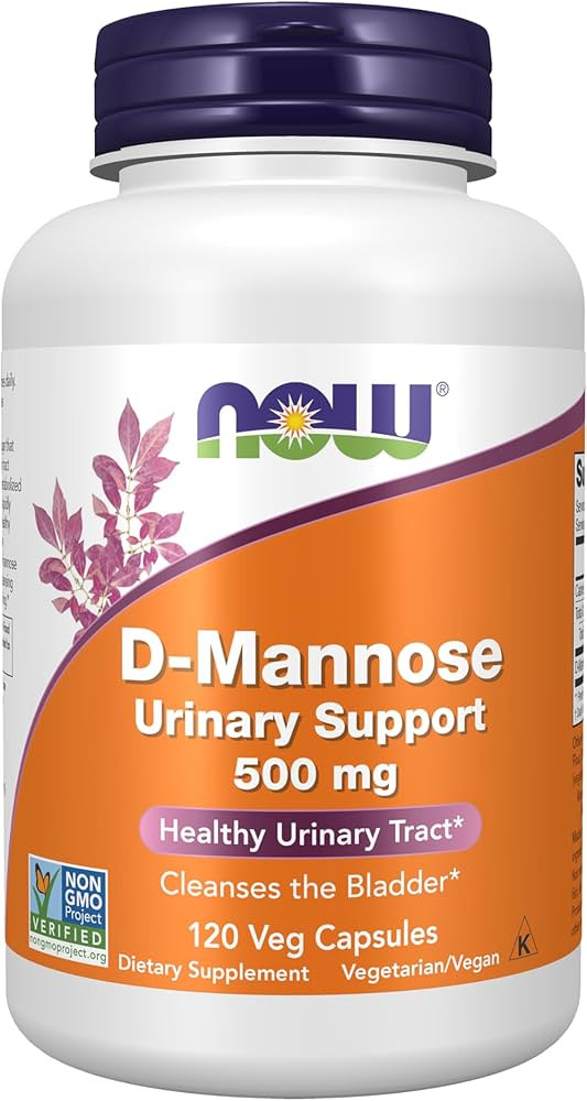 NOW Foods Supplements, D-Mannose 500 mg, Non-GMO Project Verified, Healthy Urinary Tract*, 120 Ve... | Amazon (US)