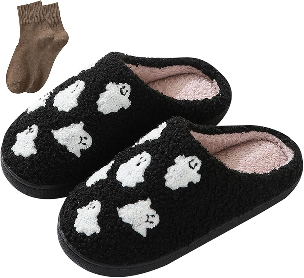 Happy Face Slippers for Women Men,Retro Soft Cozy Comfy Plush Lightweight House Slippers Slip-on ... | Amazon (US)