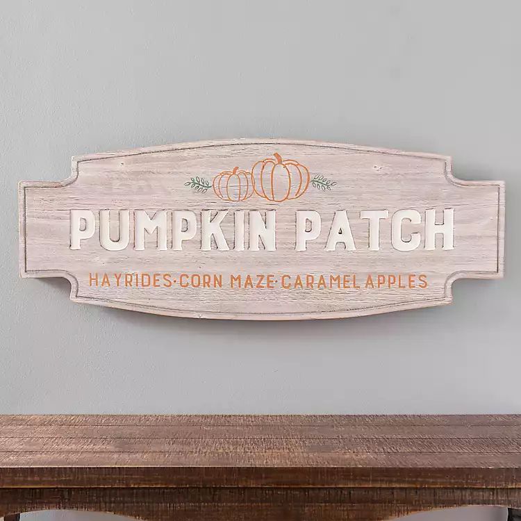 Wooden Pumpkin Patch Wall Plaque | Kirkland's Home