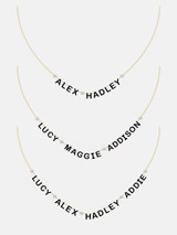 14K Gold Custom Multi Name Necklace - 3 Names | BaubleBar