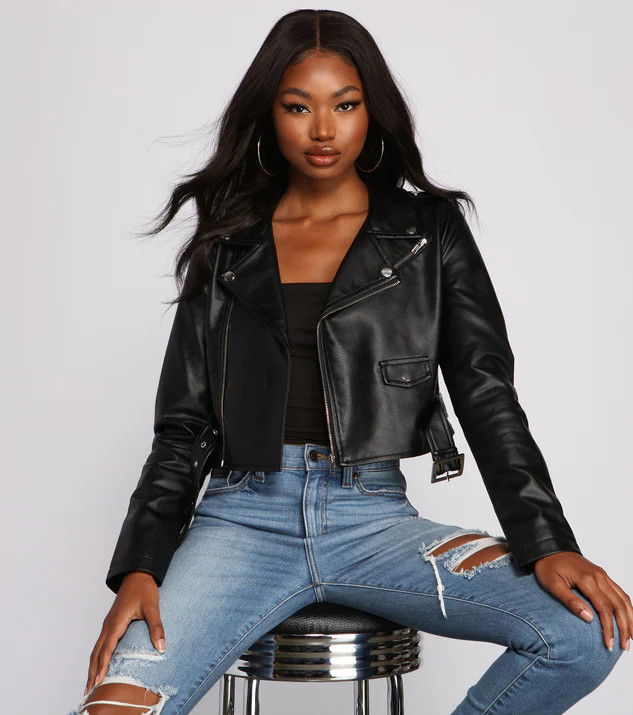 Biker Chic Crop Jacket | Windsor Stores