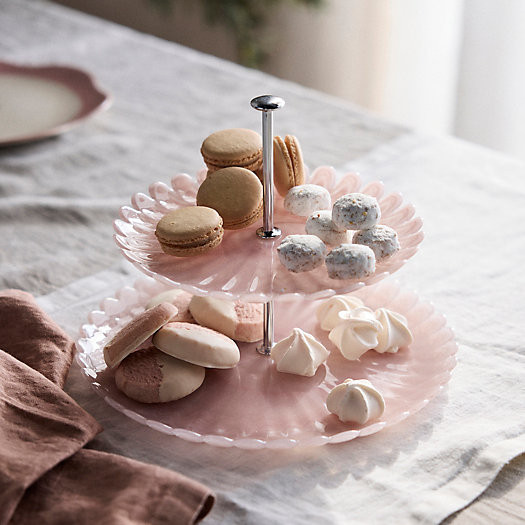 Scalloped Glass Serving Stand | Terrain