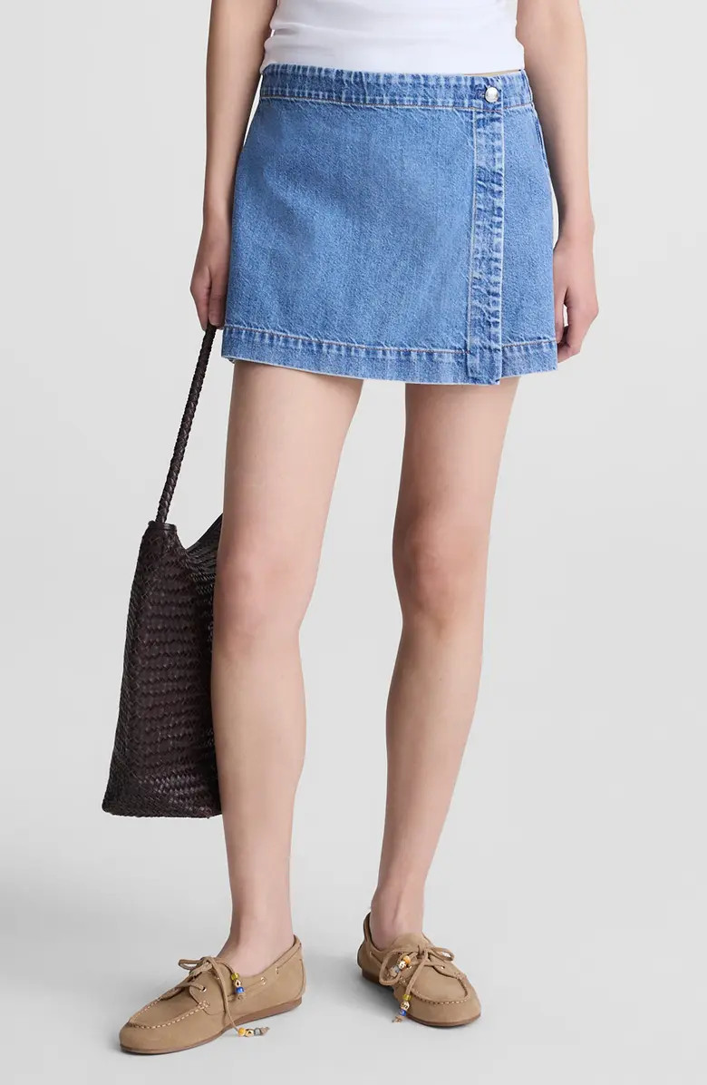 Denim Wrap Mini Skort | Nordstrom