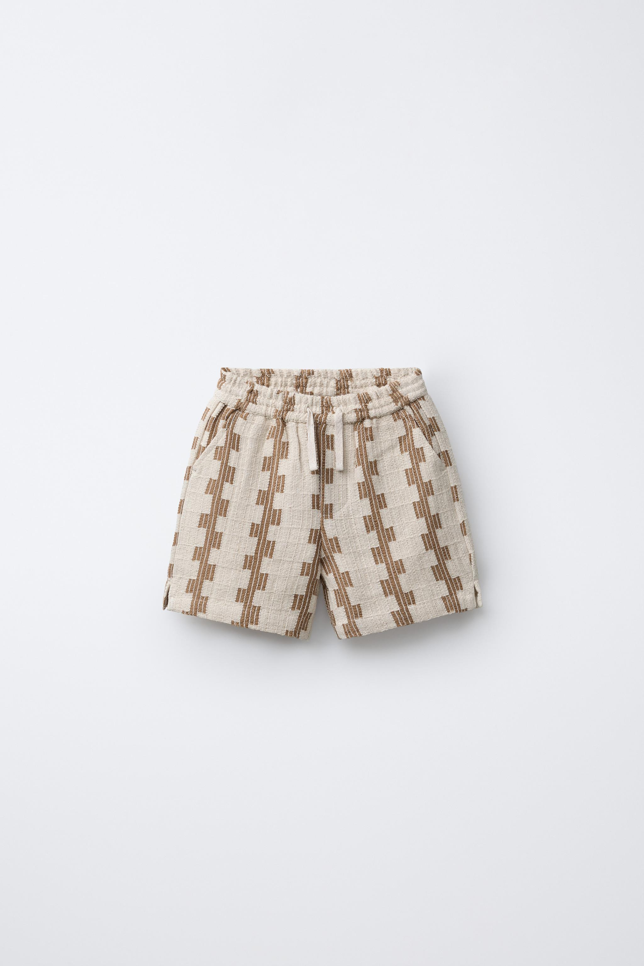 PRINTED TEXTURED SHORTS | Zara US