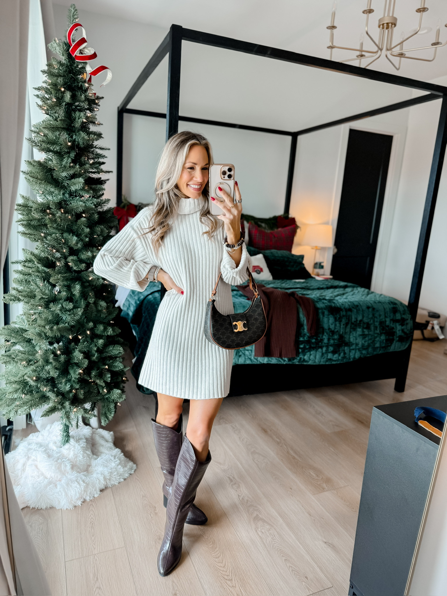 This Target sweater dress and boots makes the perfect fall outfit! Great for a date night, fall event at the kids' school, you name it! If it's colder where you live, you can always layer with a pair of fleece lined tights! (I've linked my favorite that don't add any bulk while keeping you warm!)  

 #LTKSeasonal #LTKPetite #LTKFindsUnder50