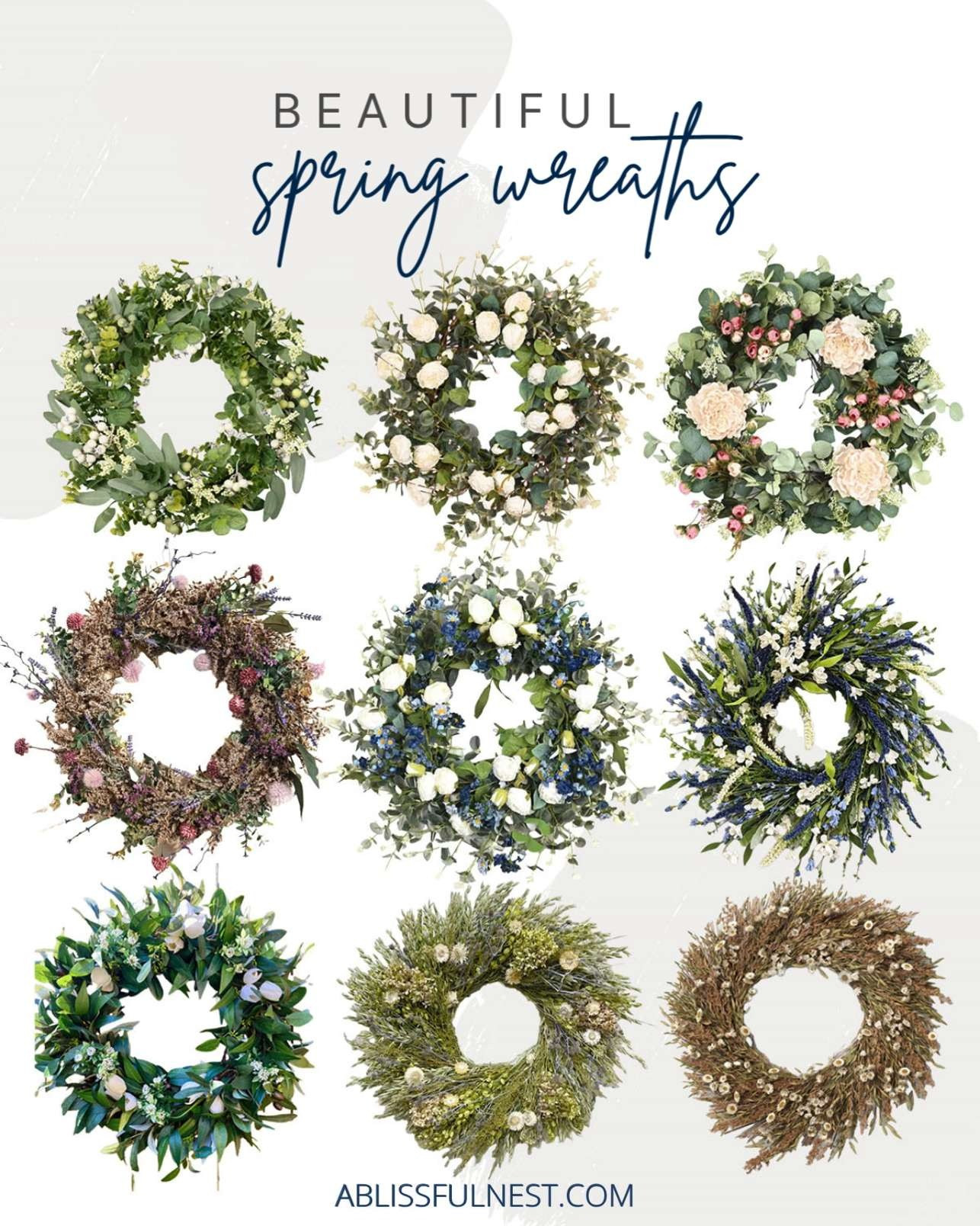 An easy way to welcome spring right at your doorstep. Shop my favorites.

summer greenery wreaths, eucalyptus berry rose floral wreath, mixed spring floral preserved wreath, dried sweet spring wreaths, blue white spring wreath, eucalyptus rose spring wreath, tulip spring wreath, spring statice wreath. 

 #LTKSeasonal #LTKHome
