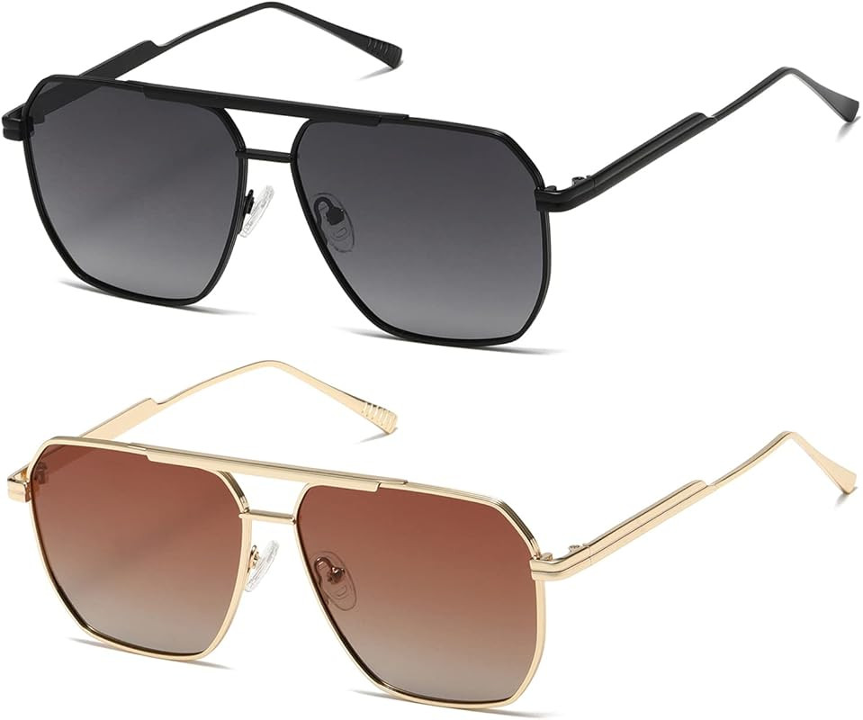 Kimorn Polarized Sunglasses Womens Men Retro Oversized Square Vintage Fashion Shades Classic Larg... | Amazon (US)