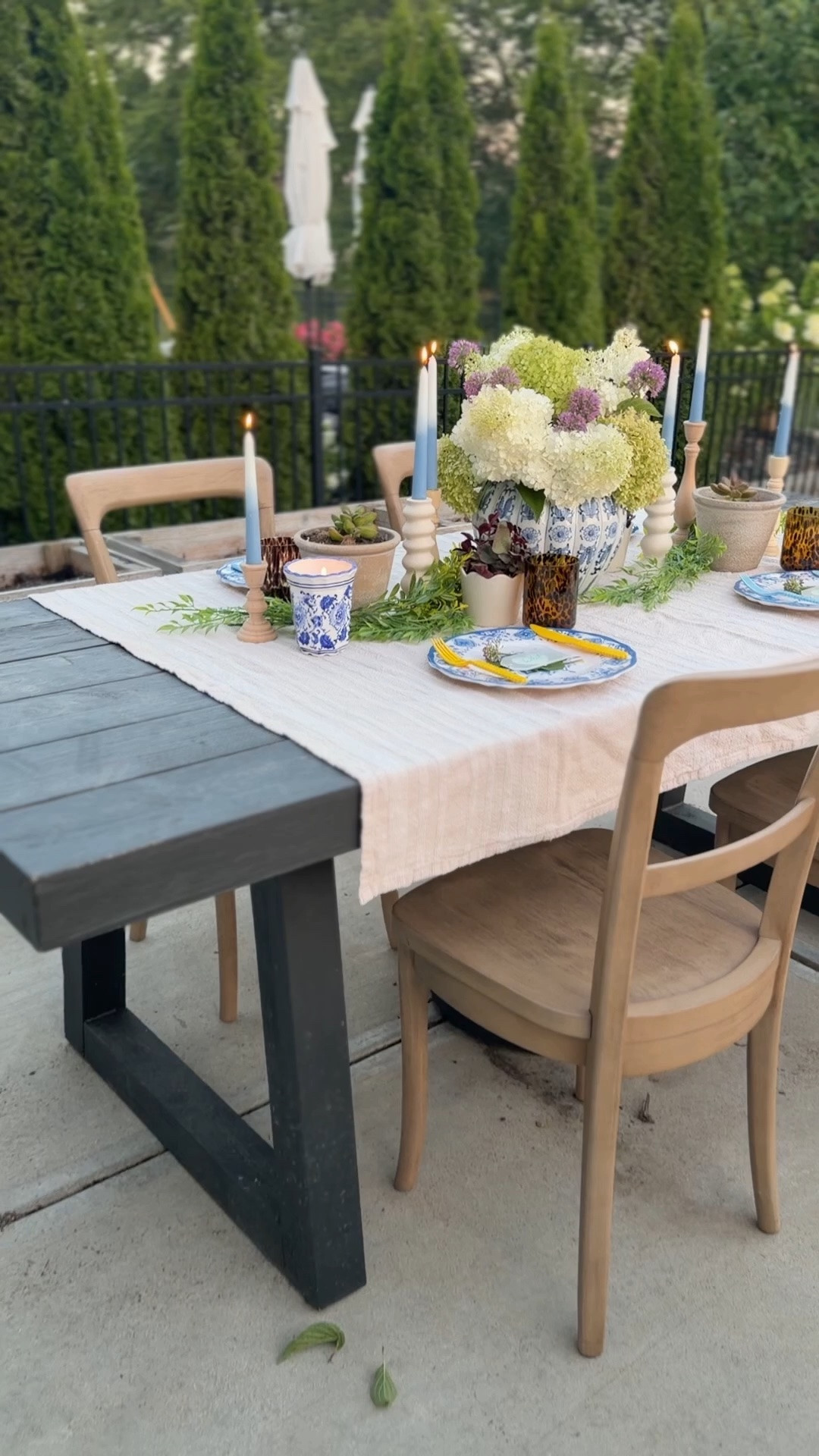 Just a fun little backyard supper set up… with fresh cut florals from the garden! 
#tortoiseshell #summertable #alfresca #backyarddinner #eatingoutside #tablescape

#LTKdayinmylife #LTKSeasonal #LTKHome