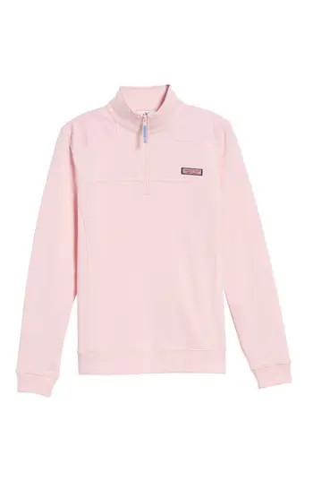 Women's Vineyard Vines Shep Half Zip French Terry Pullover, Size Medium - Pink | Nordstrom