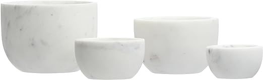 Creative Co-Op White Marble (Set of 4) Bowl | Amazon (US)