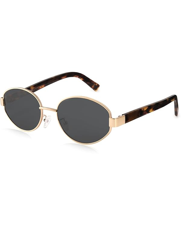 FURTALK Retro Oval Sunglasses Womens UV400 Protection Trendy Sun Glasses Sunnies Shades FT8219 | Amazon (US)