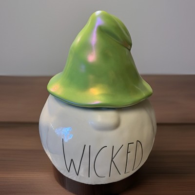NEW Rae Dunn WICKED White Green Luster Iridescent Pumpkin Gnome 10” | eBay US