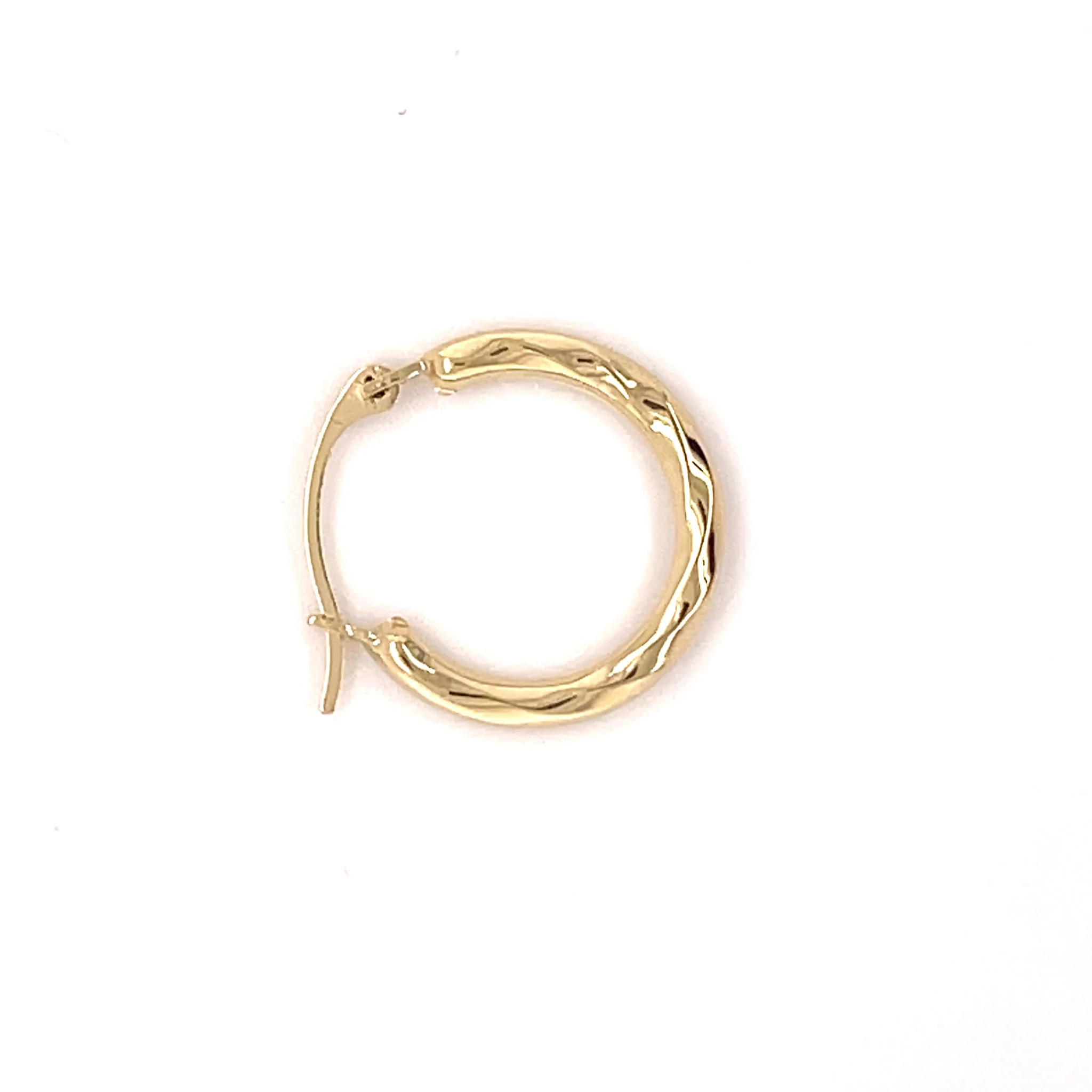 14K Gold Dainty Twisted Hoops | Goldmania