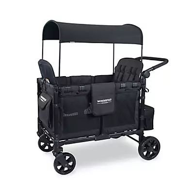 WonderFold Wagon Premium Double Stroller Wagon in Black Camo | buybuy BABY