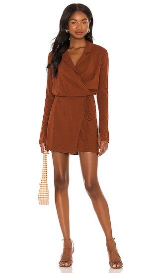 Helena Wrap Dress in Coconut Shell | Revolve Clothing (Global)