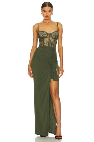 Katie May Willow Gown in Military from Revolve.com | Revolve Clothing (Global)